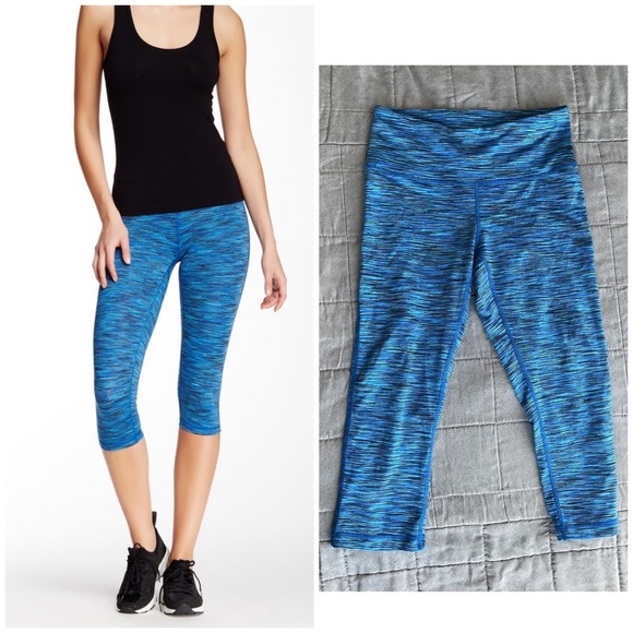 Zella Pants - Z by Zella Blue Space Dyed Capris - small